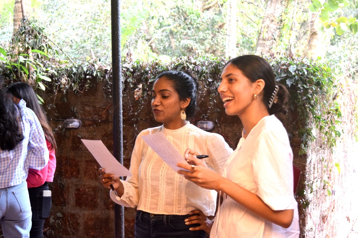 Members talking at the first WiTG meetup